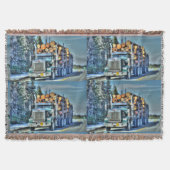 Big Rig Logging Truck Highway Driving Art Design Deken (Voorkant)