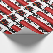 Big Rig Red 18 Wheeler Gift Wrap Cadeaupapier (Hoek)