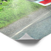 Big Rig Red Logging Truck Driver's Art Poster (Coin)