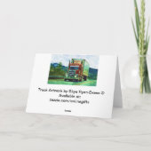 Big Rig Road-liner Truck-lover Carte d'anniversair (Dos)