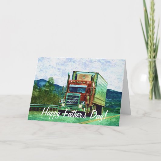 Big Rig Road-liner Truck-lover Carte d'anniversair (Devant)