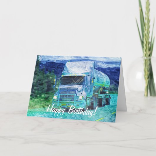 Big Rig Road-liner Truck-lover Carte d'anniversair (Devant)