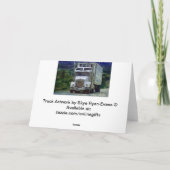 Big Rig Road-liner Truck-lover Carte d'anniversair (Dos)