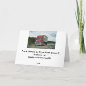 Big Rig Road-liner Truck-lover Carte d'anniversair (Dos)