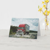 Big Rig Road-liner Truck-lover Carte d'anniversair (Fleur jaune)