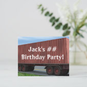 Big Rig Semi Truck Invitations de fête d'anniversa (Debout devant)