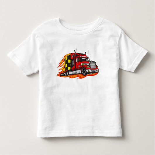 Big Rig Truck Kinder Shirts (Voorkant)