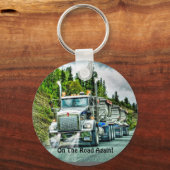 Big Rig Trucker's Truck Design voor vrachtwagenlie Sleutelhanger (Voorkant)