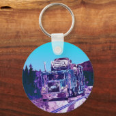 BIG RIG VRACHTWAGEN LIEFHEBBERS Kunst Sleutelhanger (Voorkant)
