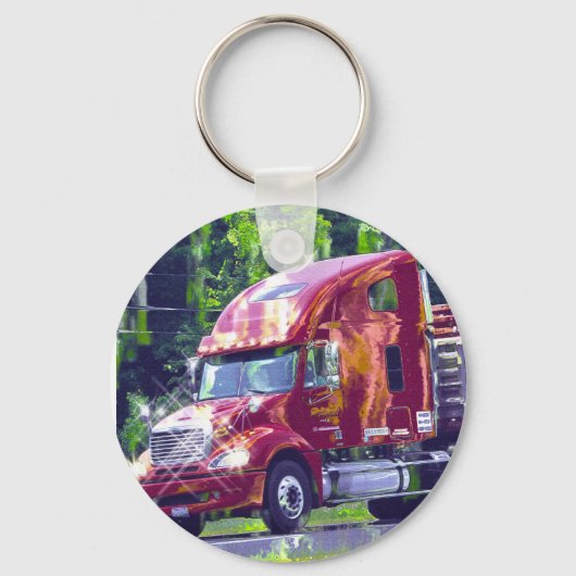 BIG RIG VRACHTWAGEN LIEFHEBBERS Kunst Sleutelhanger (Voorkant)