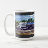 Big Rig White Cargo Truck voor vrachtwagenchauffeu Koffiemok (Links)