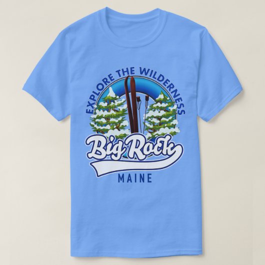 Big Rock Maine ski reizen T-shirt (Design voorkant)