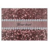 Big Roos Gold Faux Glitter en Diamonds Snijplank (Voorkant)