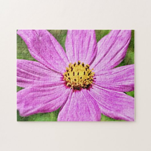 Big Rose Daisy Cosmos Flower Art Puzzle (Horizontal)