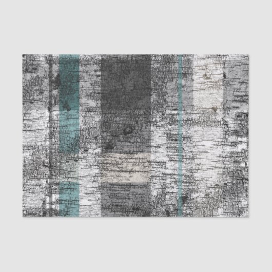 Big Rustic Plaid Birch Bark Print Tissuepapier (Voorkant)