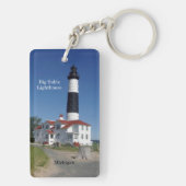 Big Sable Lighthouder rechthoekige sleutelketen Sleutelhanger (achterkant)