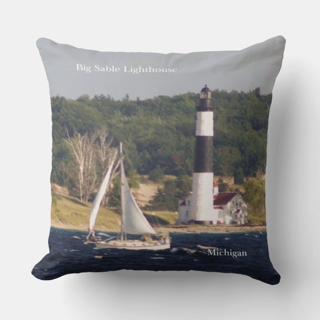 Big Sable Lighthouse kussen (Voorkant)