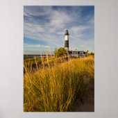 Big Sable Point Lighthouse op Lake Michigan Poster (Voorkant)