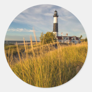 Big Sable Point Lighthouse op Lake Michigan Ronde Sticker