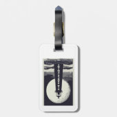 Big Sable Point Michigan Lighthouse Moon Bagagelabel (Achterkant verticaal)