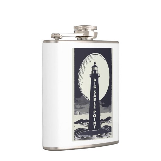 Big Sable Point Michigan Lighthouse Moon Heupfles (Rechts)