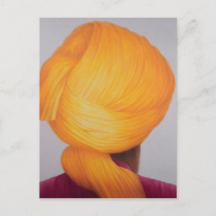 Big Saffron Turban Briefkaart