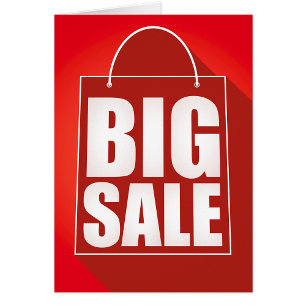 Big Sale Red Sign-Wenskaarten