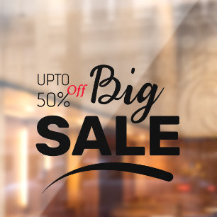 Big Sale Winkel Aangepast venster Cling Raamsticker