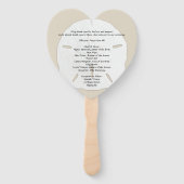 Big Sand Dollars Heart-Shaped Wedding Fan Program Handwaaier (Achterkant)