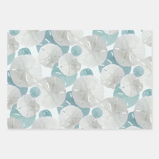 Big Sand Dollars patterned Flat Wrapping Paper Ze (Voorkant)