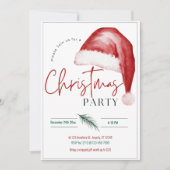 Big Santa Hat Kerstfeest Kaart (Voorkant)