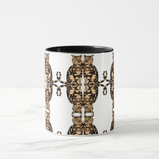 Big Schattige Cat Dierenvriend Design Mok (Midden)