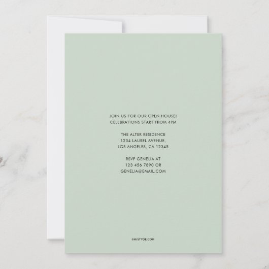 Big Serif Afstuderen Uitnodiging (Achterkant)