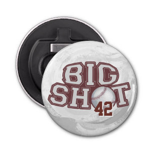 Big Shot Baseball Button Flesopener