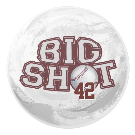 Big Shot Baseball Keramische Knop (Voorkant)