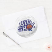 Big Shot Basketball Ronde Sticker (Envelop)