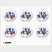 Big Shot Basketball Ronde Sticker (Vel)