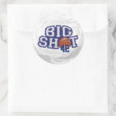 Big Shot Basketball Ronde Sticker (Tas)