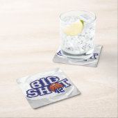 Big Shot Basketball Vierkante Kartonnen Onderzetter (Insitu)