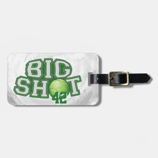 Big Shot Tennis Ball Bagagelabel (Voorkant horizontaal)