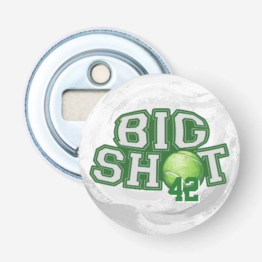 Big Shot Tennis Ball Button Flesopener (Voorkant)