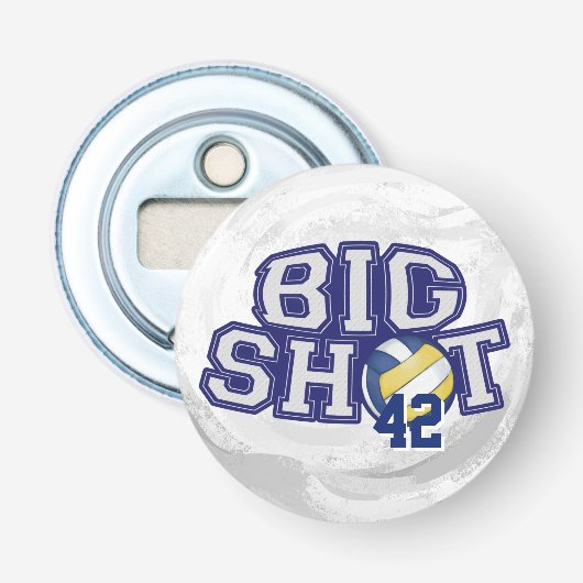 Big Shot Volleyball Button Flesopener (Voorkant)