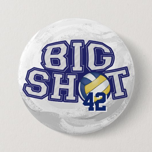Big Shot Volleyball Ronde Button 7,6 Cm (Voorkant)
