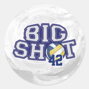 Big Shot Volleyball Ronde Sticker