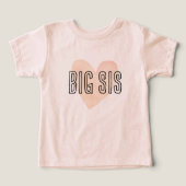 Big Sis Blush Heart Correspondant Famille de frère (Design Recto)