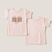 Big Sis Blush Heart Correspondant Famille de frère (Design Recto & Verso)