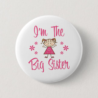Big Sis Pink Girl Ronde Button 5,7 Cm