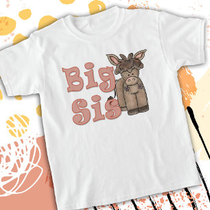 Big Sis Schattige Ezel Burro Kinder T-shirt