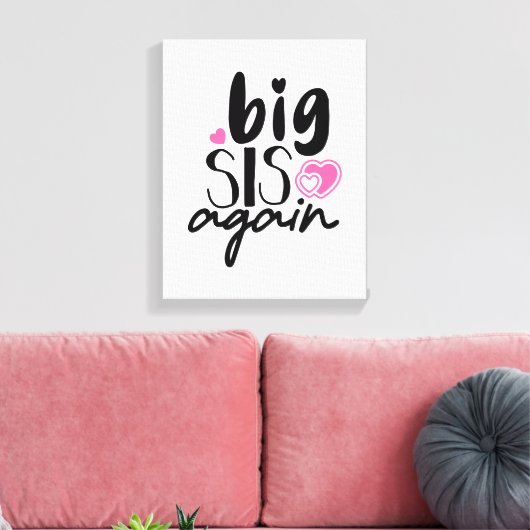 Big Sis weer Canvas Afdruk (Insitu (Woonkamer))
