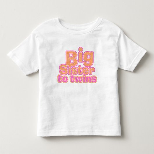 Big Sister aan Twins Kinder Shirts (Voorkant)